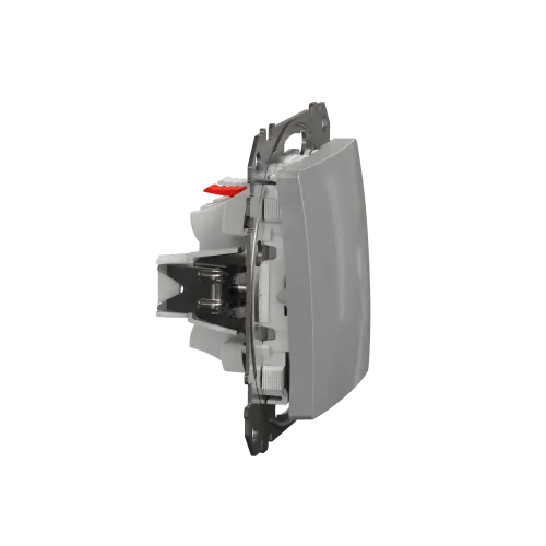 Кнопка проходная 1 клавишная, алюминий, Sedna Design SDD113116