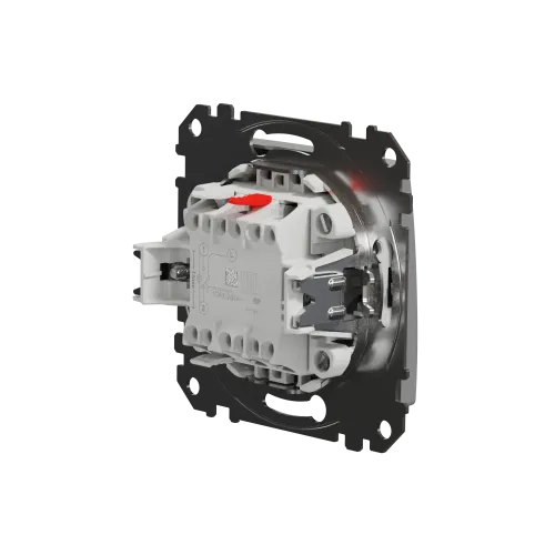 Кнопка проходная 1 клавишная, алюминий, Sedna Design SDD113116
