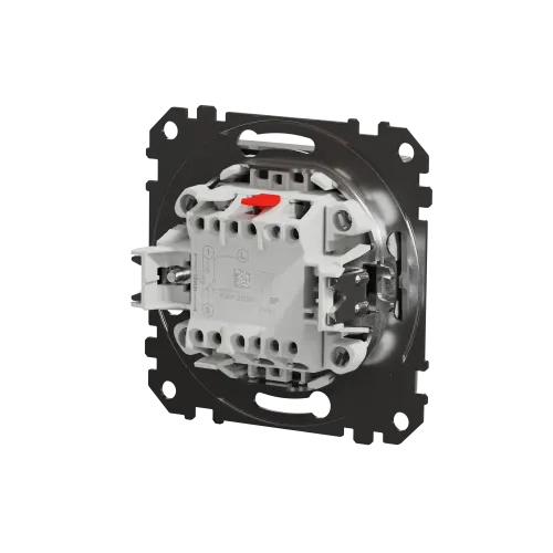 Кнопка проходная 1 клавишная, алюминий, Sedna Design SDD113116