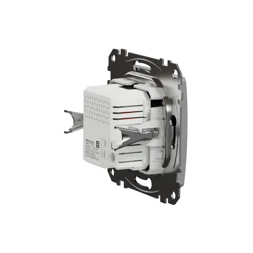 Розетка USB тип A+A, алюминий, Sedna Design SDD113401