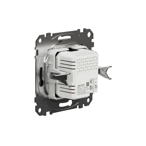 Розетка USB тип A+A, алюминий, Sedna Design SDD113401