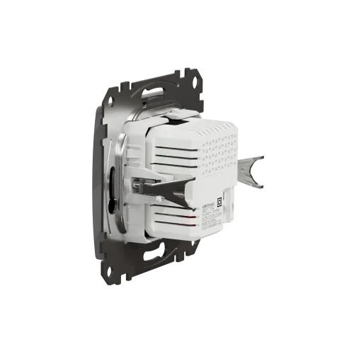 Розетка USB тип A+A, алюминий, Sedna Design SDD113401