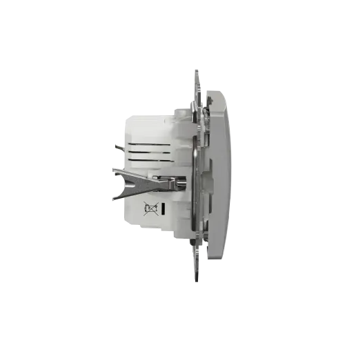 Розетка USB тип A+C 2,4A, алюминий, Sedna Design SDD113402