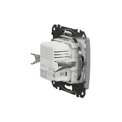 Розетка USB тип A+C 2,4A, алюминий, Sedna Design SDD113402