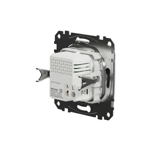 Розетка USB тип A+C 2,4A, алюминий, Sedna Design SDD113402