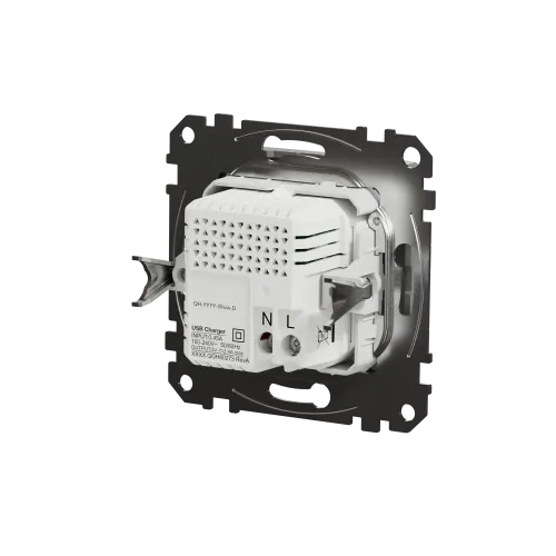 Розетка USB тип A+C 2,4A, алюминий, Sedna Design SDD113402
