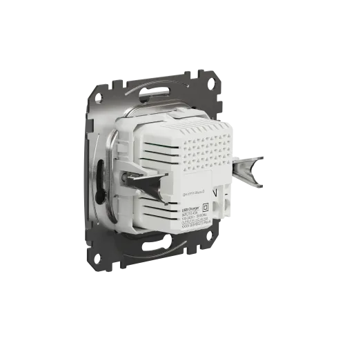 Розетка USB тип A+C 2,4A, алюминий, Sedna Design SDD113402