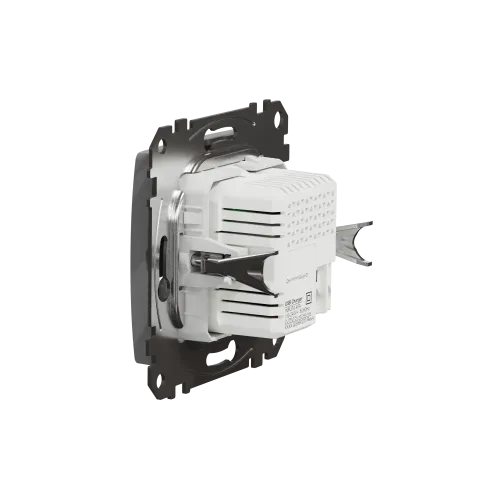 Розетка USB тип A+C 2,4A, алюминий, Sedna Design SDD113402