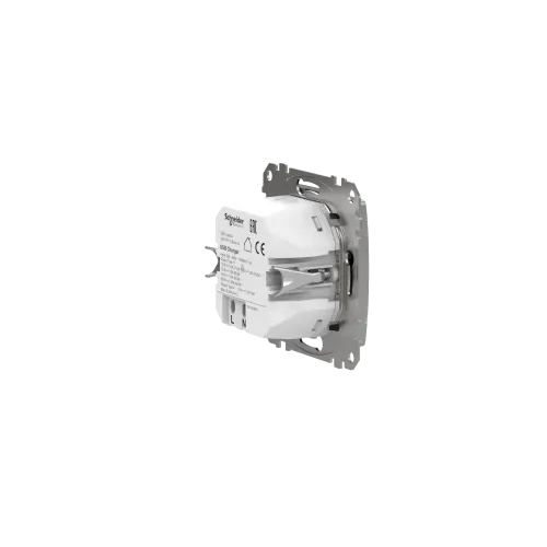Розетка USB тип A+C 3A, 45W, алюминий, Sedna Design SDD113404