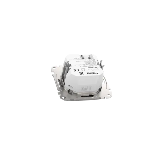 Розетка USB тип A+C 3A, 45W, алюминий, Sedna Design SDD113404