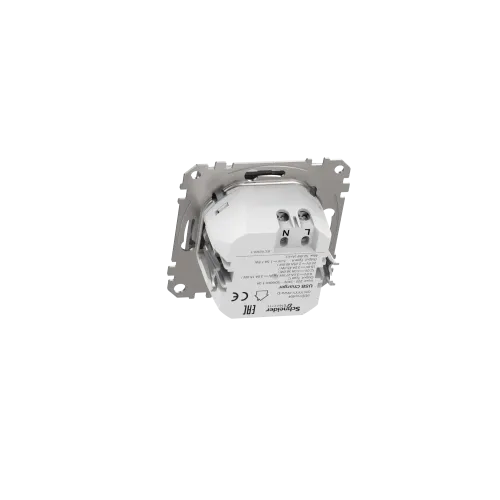 Розетка USB тип A+C 3A, 45W, алюминий, Sedna Design SDD113404