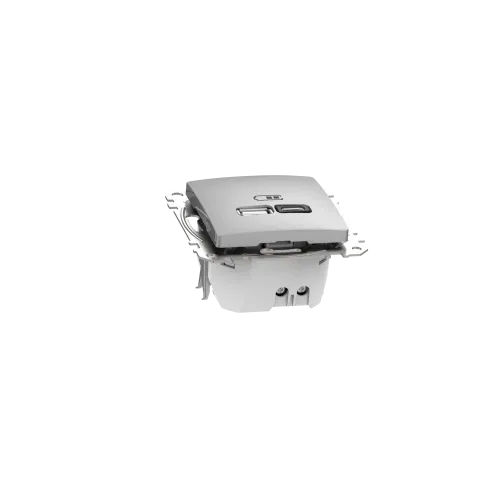 Розетка USB тип A+C 3A, 45W, алюминий, Sedna Design SDD113404