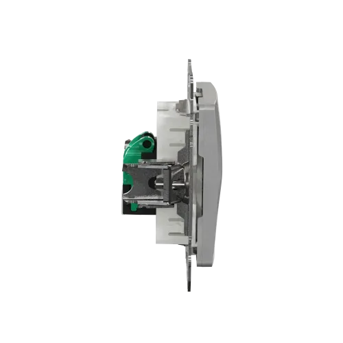 Компьютерная розетка RJ45 кат. 5е UTP, алюминий, Sedna Design SDD113451