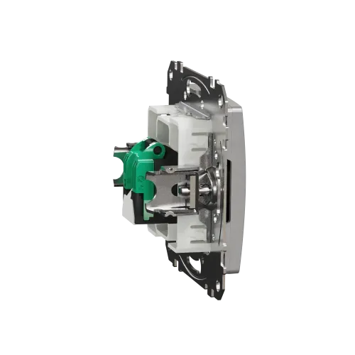 Компьютерная розетка RJ45 кат. 5е UTP, алюминий, Sedna Design SDD113451