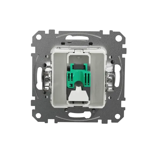 Компьютерная розетка RJ45 кат. 5е UTP, алюминий, Sedna Design SDD113451