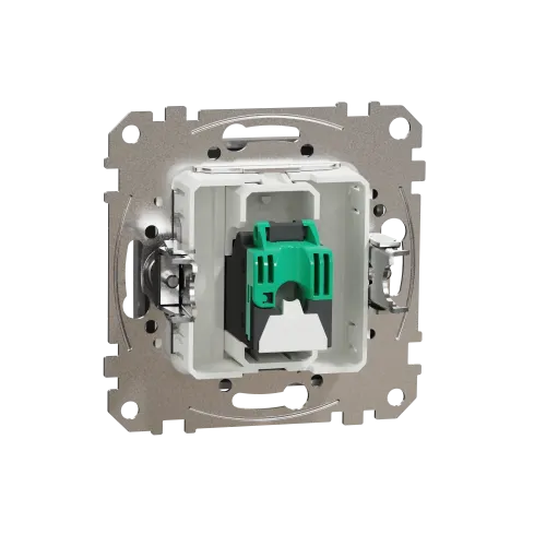 Компьютерная розетка RJ45 кат. 5е UTP, алюминий, Sedna Design SDD113451