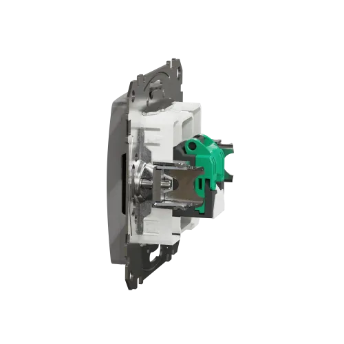 Компьютерная розетка RJ45 кат. 5е UTP, алюминий, Sedna Design SDD113451