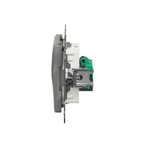 Компьютерная розетка RJ45 кат. 5е UTP, алюминий, Sedna Design SDD113451