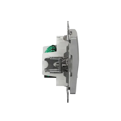 Компьютерная розетка 2 х RJ45 кат. 5е UTP, алюминий, Sedna Design SDD113452
