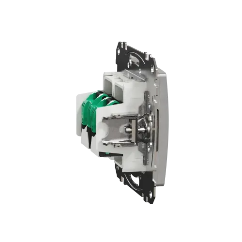 Компьютерная розетка 2 х RJ45 кат. 5е UTP, алюминий, Sedna Design SDD113452