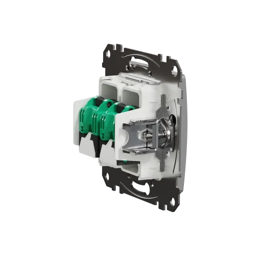 Компьютерная розетка 2 х RJ45 кат. 5е UTP, алюминий, Sedna Design SDD113452
