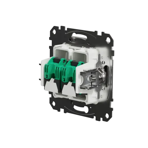 Компьютерная розетка 2 х RJ45 кат. 5е UTP, алюминий, Sedna Design SDD113452