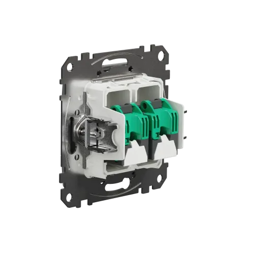 Компьютерная розетка 2 х RJ45 кат. 5е UTP, алюминий, Sedna Design SDD113452