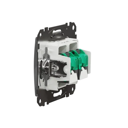 Компьютерная розетка 2 х RJ45 кат. 5е UTP, алюминий, Sedna Design SDD113452
