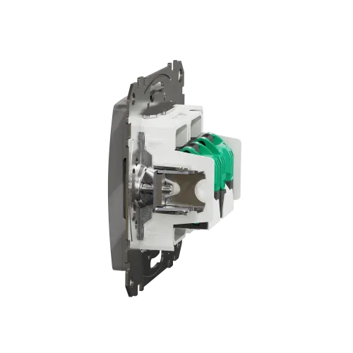 Компьютерная розетка 2 х RJ45 кат. 5е UTP, алюминий, Sedna Design SDD113452