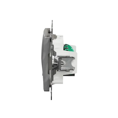 Компьютерная розетка 2 х RJ45 кат. 5е UTP, алюминий, Sedna Design SDD113452