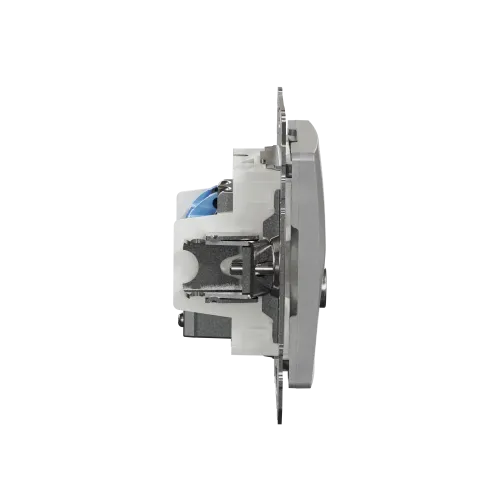 Розетка телевизионная и компьютерная TV+RJ45 кат. 6 UTP, алюминий, Sedna Design SDD113469T