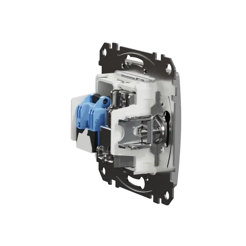 Розетка телевизионная и компьютерная TV+RJ45 кат. 6 UTP, алюминий, Sedna Design SDD113469T