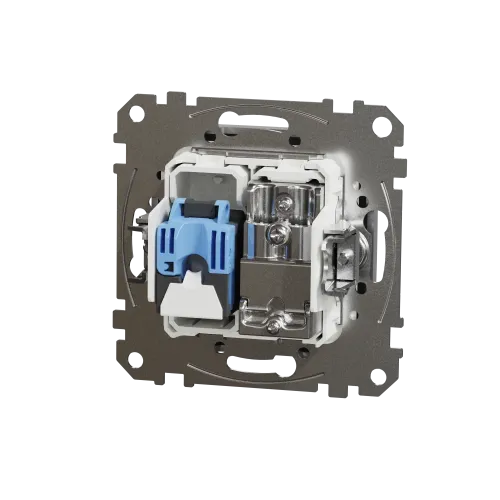 Розетка телевизионная и компьютерная TV+RJ45 кат. 6 UTP, алюминий, Sedna Design SDD113469T