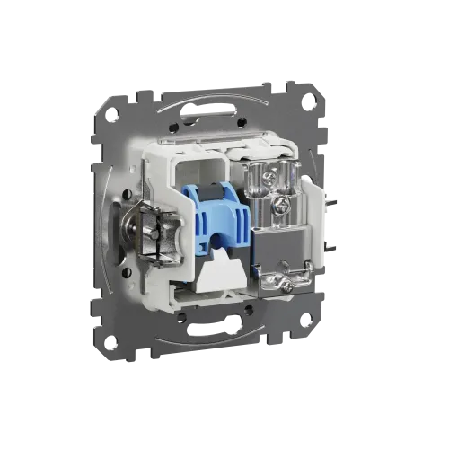 Розетка телевизионная и компьютерная TV+RJ45 кат. 6 UTP, алюминий, Sedna Design SDD113469T