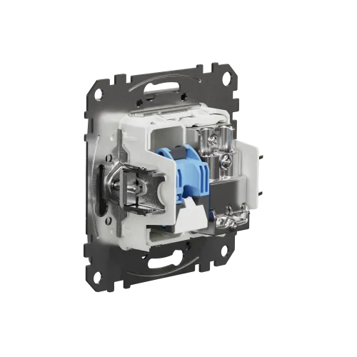 Розетка телевизионная и компьютерная TV+RJ45 кат. 6 UTP, алюминий, Sedna Design SDD113469T