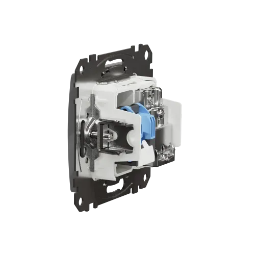 Розетка телевизионная и компьютерная TV+RJ45 кат. 6 UTP, алюминий, Sedna Design SDD113469T