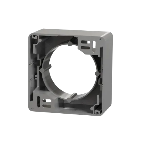 Коробка для накладного монтажа 1 пост, алюминий, Sedna Design SDD113901