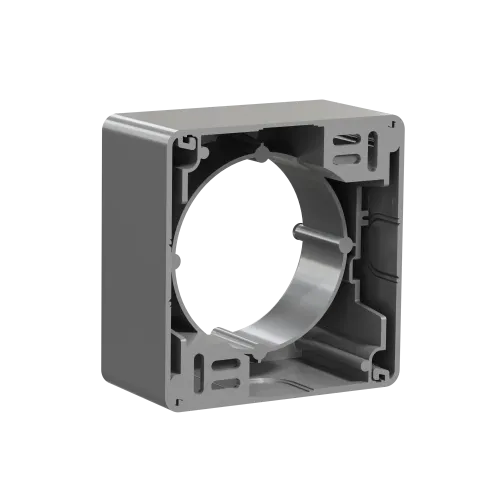 Коробка для накладного монтажа 1 пост, алюминий, Sedna Design SDD113901
