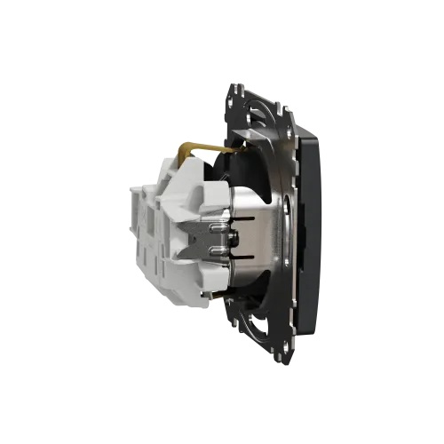 Розетка электрическая, черный, Sedna Design SDD114022