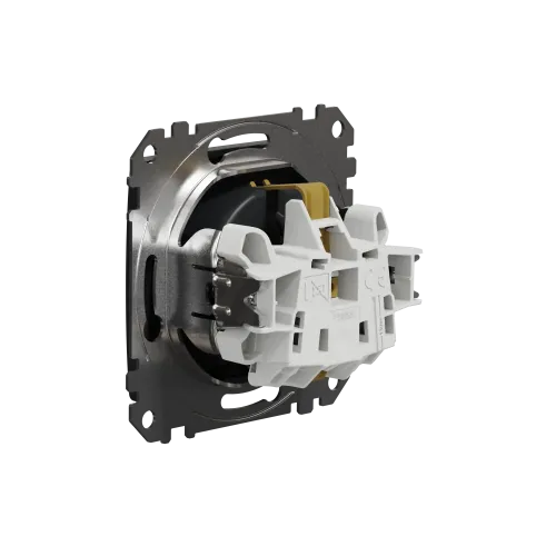Розетка электрическая, черный, Sedna Design SDD114022