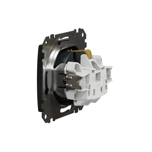 Розетка электрическая, черный, Sedna Design SDD114022