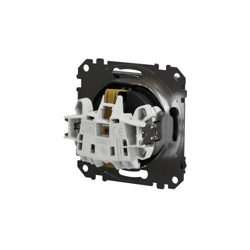 Розетка электрическая с крышкой, черный, Sedna Design SDD114024
