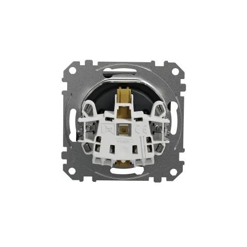 Розетка электрическая с крышкой, черный, Sedna Design SDD114024