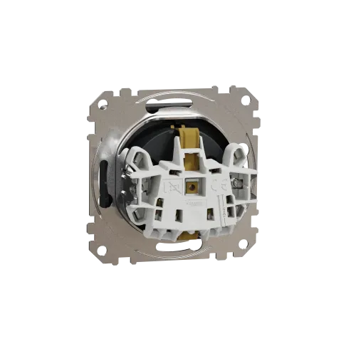 Розетка электрическая с крышкой, черный, Sedna Design SDD114024