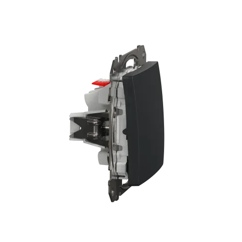 Выключатель 1 клавишный, черный, Sedna Design SDD114101
