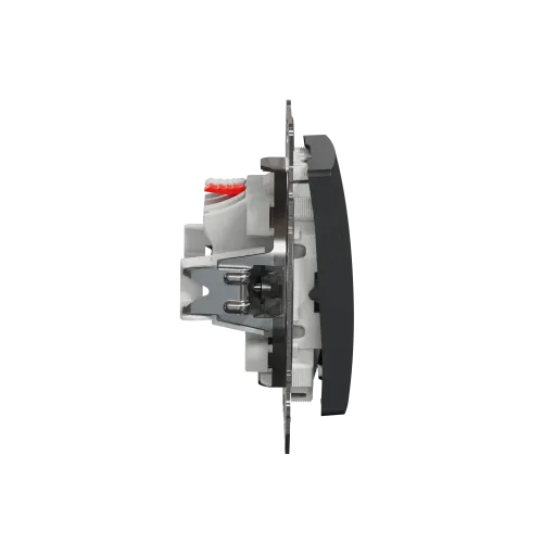 Выключатель 1 клавишный, черный, Sedna Design SDD114101