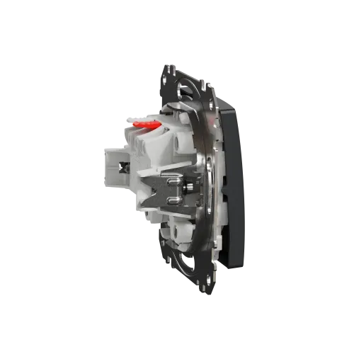 Выключатель 1 клавишный, черный, Sedna Design SDD114101