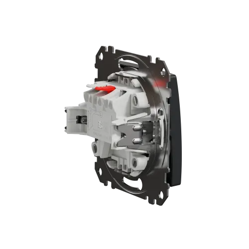 Выключатель 1 клавишный, черный, Sedna Design SDD114101