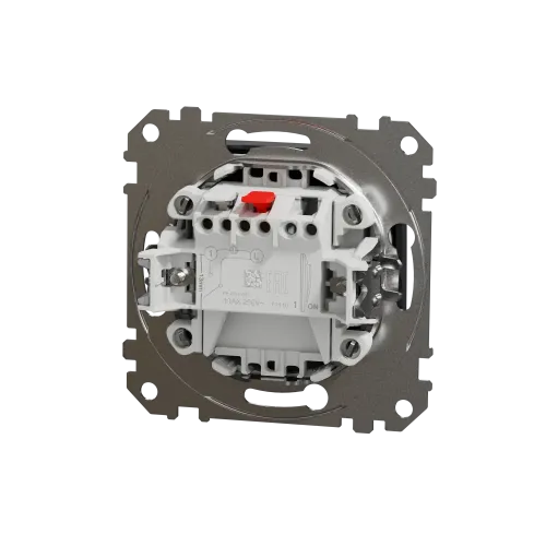 Выключатель 1 клавишный, черный, Sedna Design SDD114101