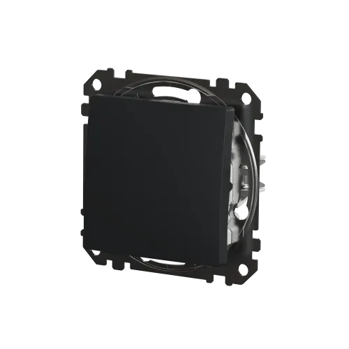 Выключатель 1 клавишный, черный, Sedna Design SDD114101